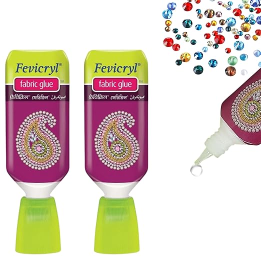 2-Pc “Fevicryl No-Stitch Fabric Glue – Strong, Quick-Drying Adhesive for DIY & Fabric Crafts (30 ML)”