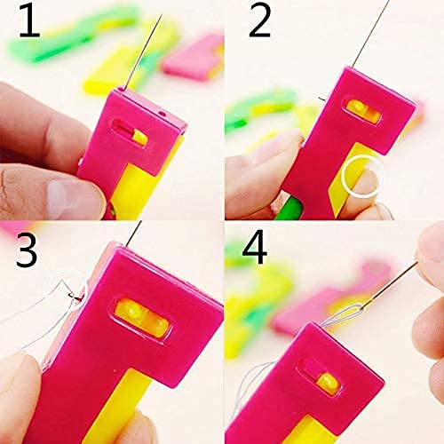 5-Pc Automatic Needle Threader – Convenient DIY Sewing & Craft Thread Guide for Easy Needle Insertion