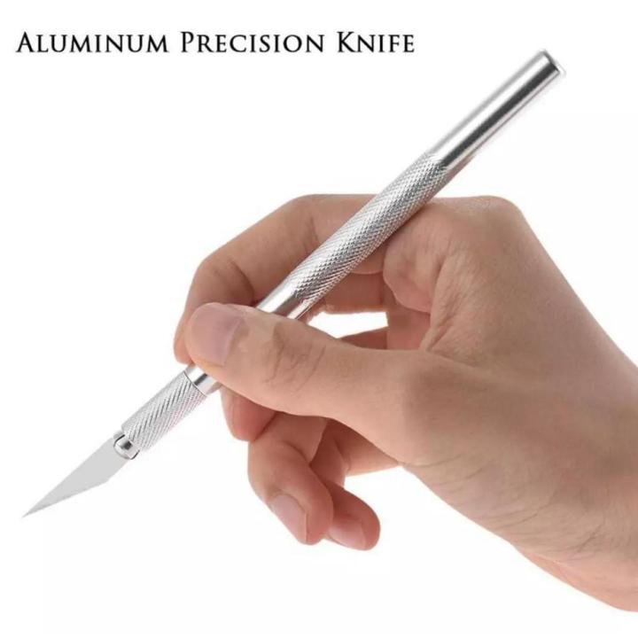 “JustLatest Detail Pen Knife – Precision Cutting Tool with 5 Sharp Blades for DIY, Art & Craft”