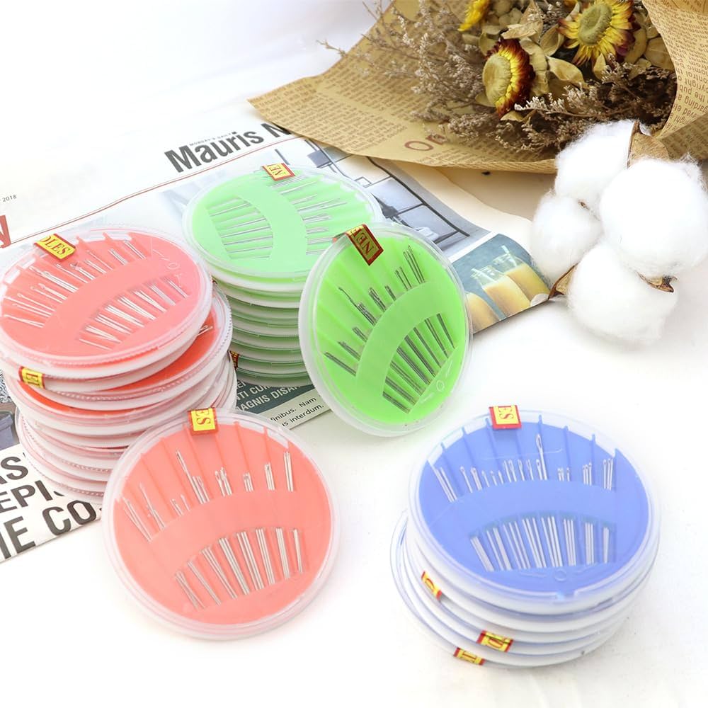 “Premium Hand Sewing Needles – Large Eye Stitching Needle Box Set for Hand Sewing, Repair & Embroidery (1 Box)”