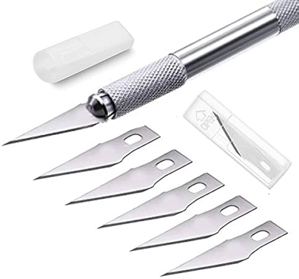 “JustLatest Detail Pen Knife – Precision Cutting Tool with 5 Sharp Blades for DIY, Art & Craft”