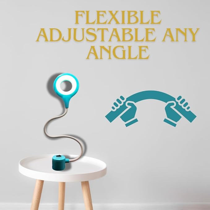 “Ring LED Sewing Machine Light – Flexible Silicone Gooseneck with Magnetic Base & Adjustable Brightness”