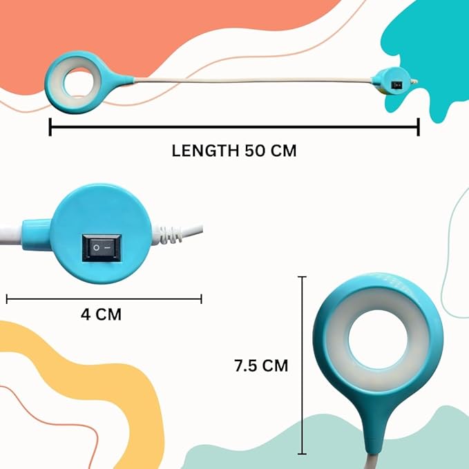 “Ring LED Sewing Machine Light – Flexible Silicone Gooseneck with Magnetic Base & Adjustable Brightness”
