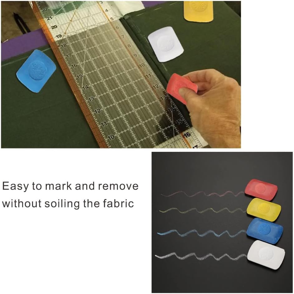 Pack of 10 Tailoring Soft Crayons – Square Fabric Chalk (3 Colors) | Lightweight & High-Quality Tailor Chalk
