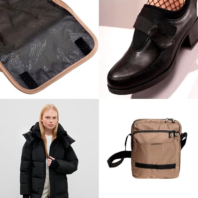 3 Yards Velcro Tape Set – Male & Female Hook Loop with Double-Sided Adhesive | 1-Inch Black High-Quality Fastening Tape