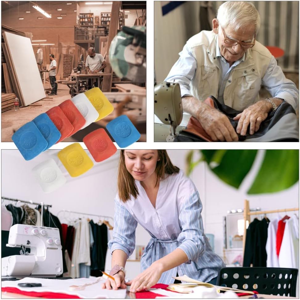 Pack of 10 Tailoring Soft Crayons – Square Fabric Chalk (3 Colors) | Lightweight & High-Quality Tailor Chalk