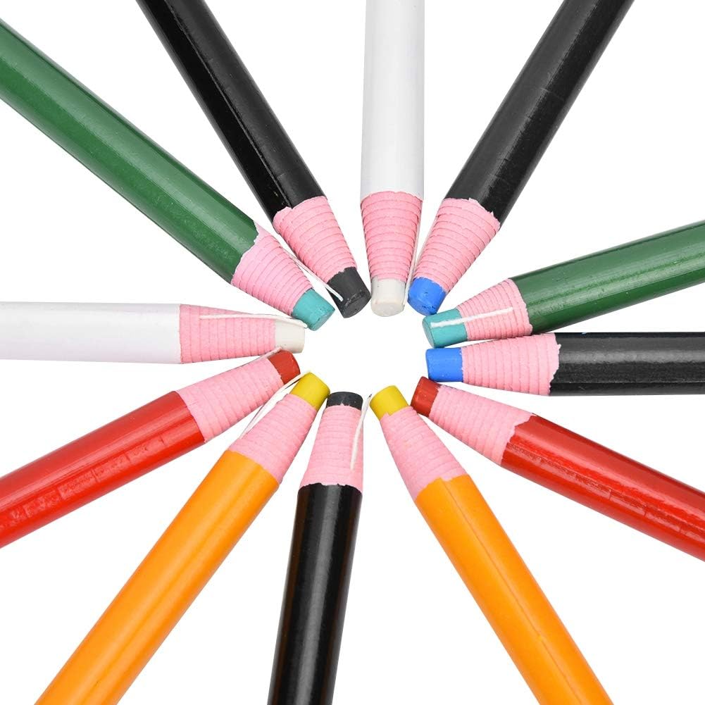 3-Pc China Markers / Kherya Wax Pencil – Multicolor Pull-String Grease Chalk for Tailor Marking