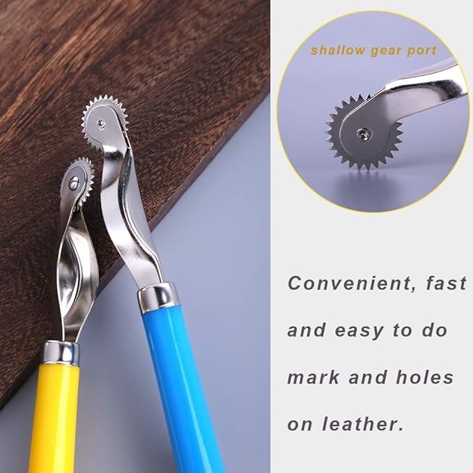 1-Pc “Tracing Wheel Sewing Tool – Plastic Handle Needle Point Marker for Fabric, Leather & Crafts (Random Color)”