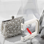 “Pearl Punching Machine – Manual Hand Press with Multiple Size Dies for Bead & Pearl Setting”