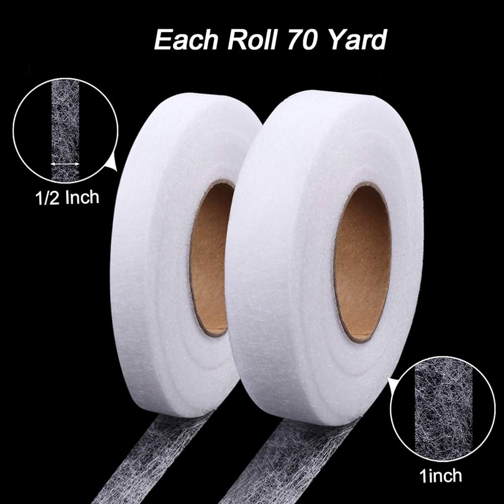 “Fabric Fusing Tape – 1-Inch Iron-On Hem Adhesive for Jeans, Trousers & Garments”