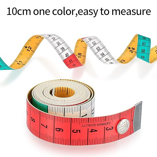 Tich Button Measuring Tape – High-Quality Tape for Body, Fabric & Tailoring with Snap Fasteners