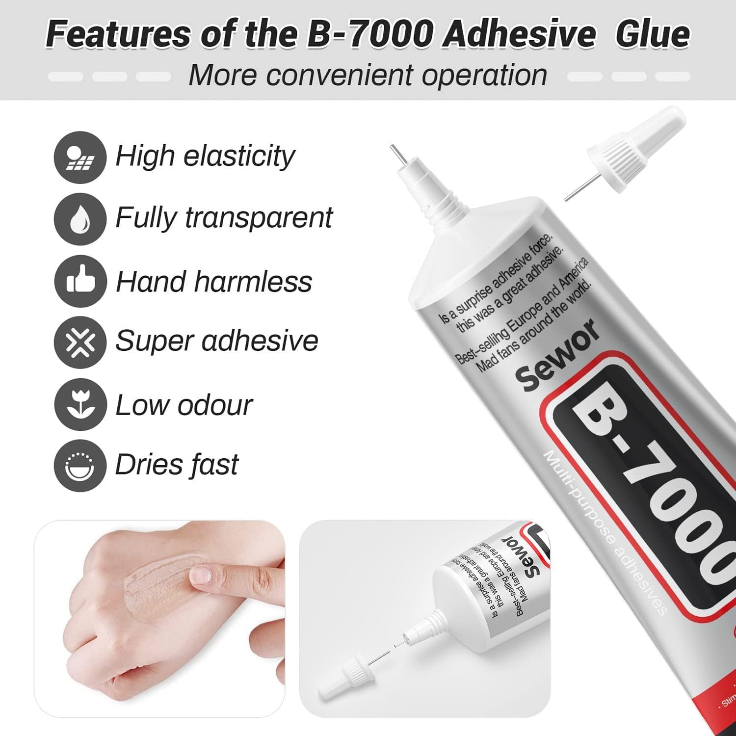 B6000 Glue 110ml – Universal Super Strong Transparent Adhesive for DIY & Repairs