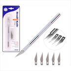 “JustLatest Detail Pen Knife – Precision Cutting Tool with 5 Sharp Blades for DIY, Art & Craft”