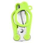 “Foldable 11cm Scissors – Stainless Steel Blade, Plastic Handles for Right & Left-Handed Users, Orange”