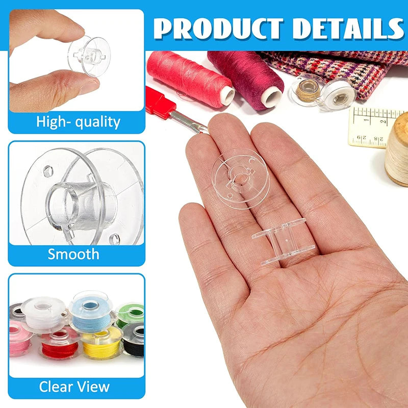 “High-Quality Plastic Bobbins – Durable & Smooth Threading for Home Sewing Machines (Pack of 12)”