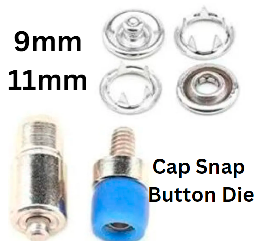 “9mm & 11mm Tich Button Cap Snap Button Die Set – For Hand Pressing Machines”