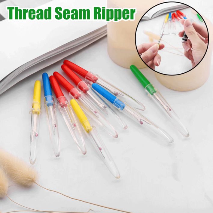 6-Pc Seam Ripper & Thread Cutter Set – Plastic Handle Multicolor Sewing Tools for Home & Crafts