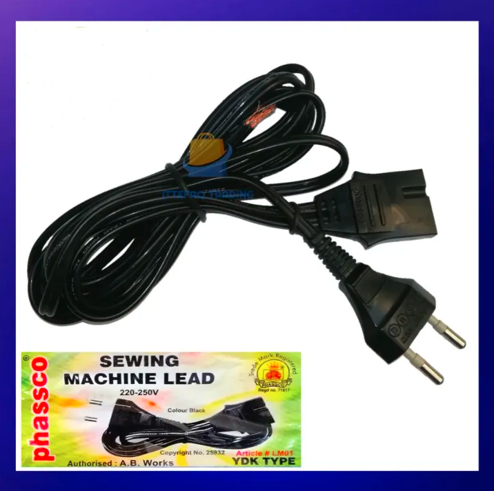 “Power Lead Sewing Machine Motor Cable with Plug – High-Quality Replacement Wire”