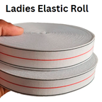 “Ladies Elastic Roll – High-Quality Elastic for Trousers & Shalwar (1” & 1.25” x 22 Yards)”