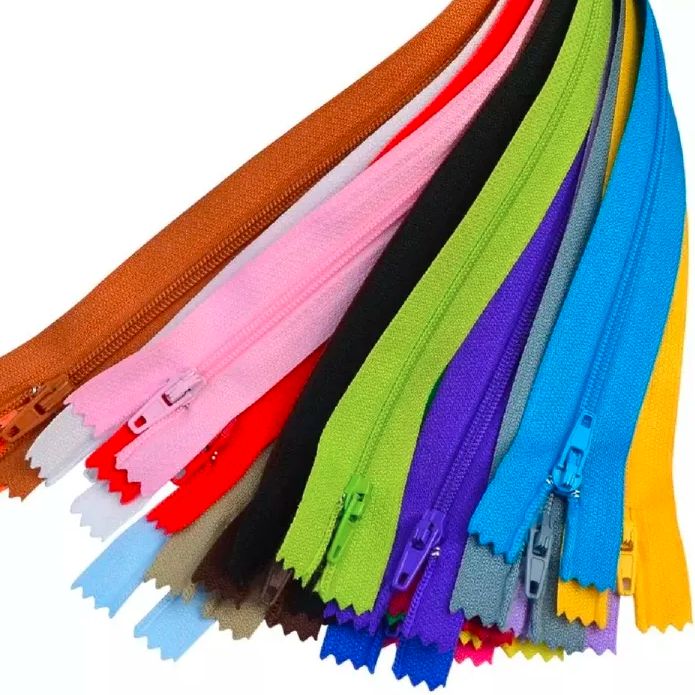 “12-Pcs Multicolor Long Zippers – Perfect for Sewing, Bags, Cushions & Craft Projects”