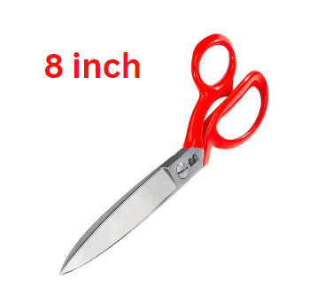 “Heavy Duty Tailor Scissors – 8/9/10 Inch Red Handle Kenchi for Sewing & Fabric Cutting”